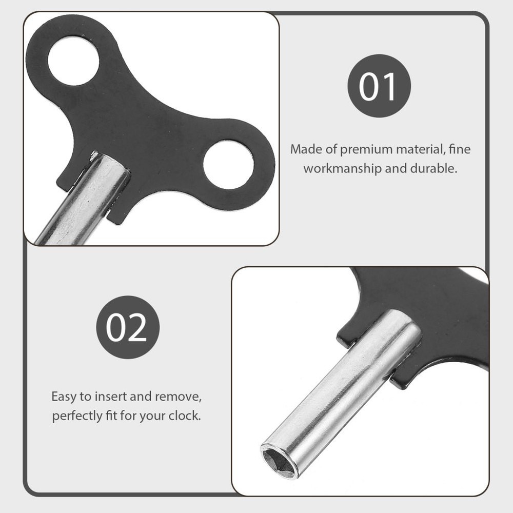 2 Pcs Sturdy Clock Windings Practical Clock Keys Convenient Winders