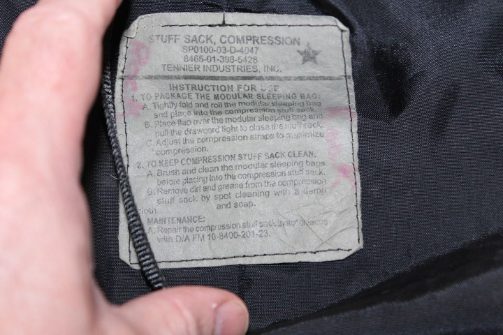 US Military Issue 9 Strap Compression Black MSS Sleeping Bag Stuff Sack Bag C22