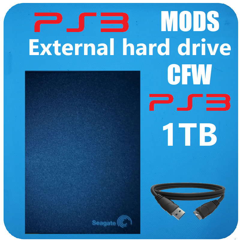 PS3 1TB External Hard Drive for Custom Firmware (mods) Select format
