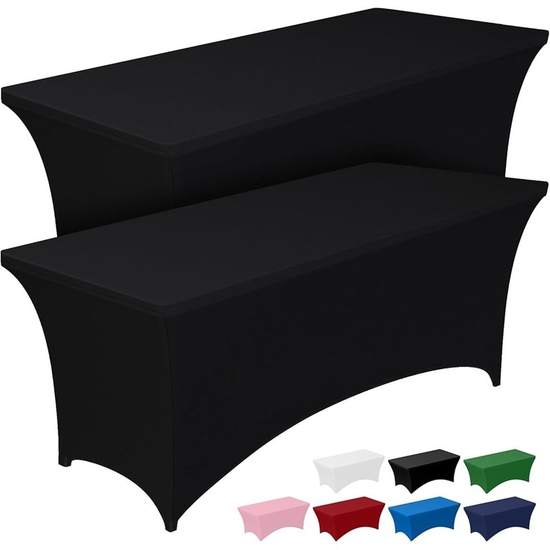 Fitted Spandex Tablecloths 6ft Rectangular Tables Outdoor Events Parties New