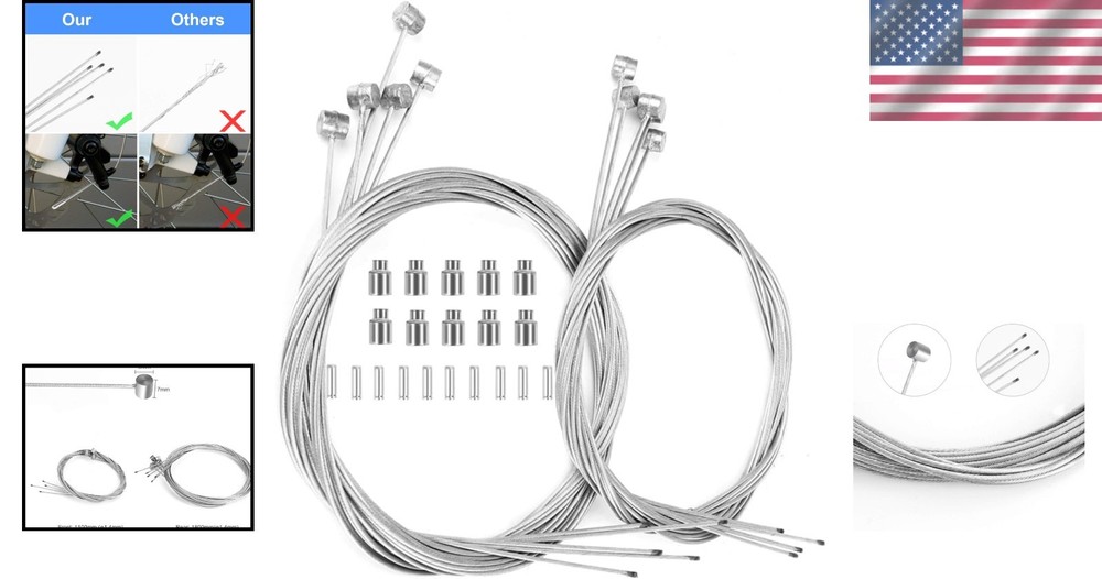 10PCS Complete Brake Cable Kit for Mountain & BMX Bikes - Easy Installation