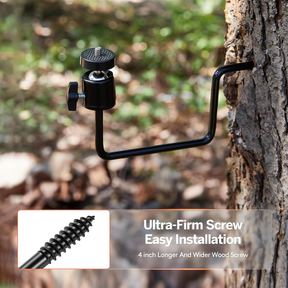 ALTIN Trail Camera Tree Mount, 4 Pack Tracking Bracket, Tree 1/4" X 20 Screw，360