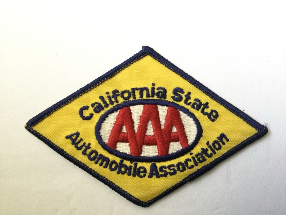 Vintage Ca State Auto Assn AAA patch 4.5 X 3"