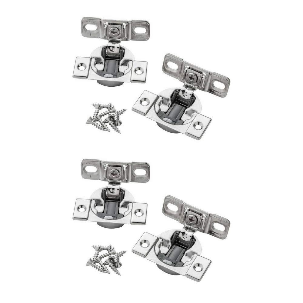 Compact 38B Face Mount Hinges Soft Close Adjustable Nickle Finish 2 Pack