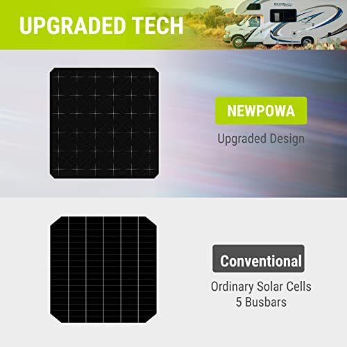 Flexible Solar Panel 100W 12 Volt Monocrystalline Semi-Flexible Bendable