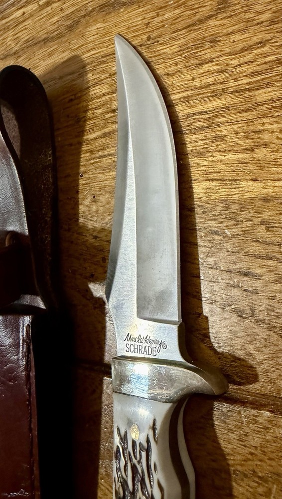 Schrade Uncle Henry Sharp Knife And Sheath.