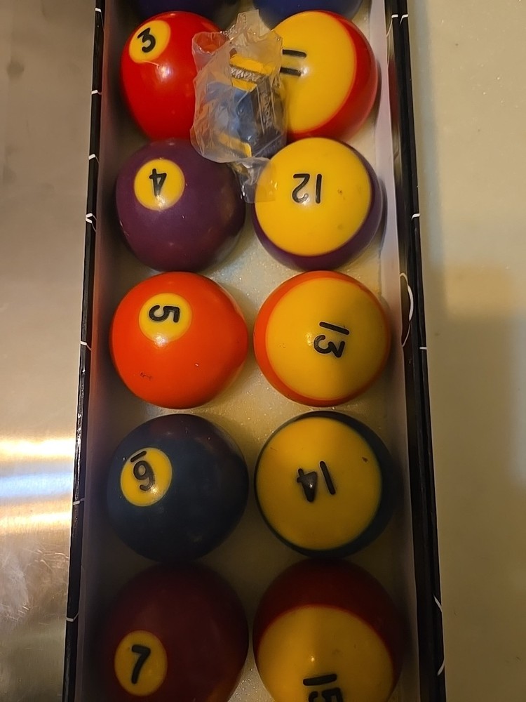 Vtg Pool Balls Complete Billiard Set