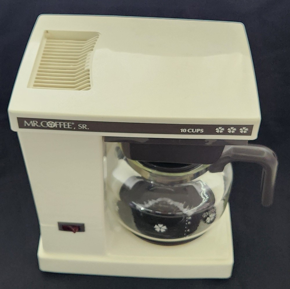 MR. COFFEE SR. 10-Cup Compact Automatic Brewing System SR-10 Box & Manual TESTED