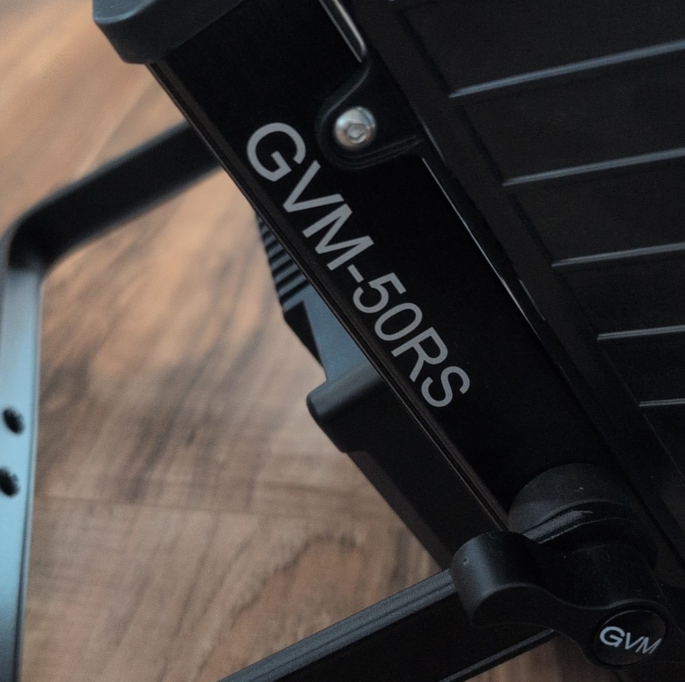 GVM GVM-50RS LED Panel Light, Adjustable Barn Doors, WiFi, AC/Battery