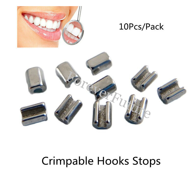 100Pcs Dental Orthodontic Crimpable Mini Stops Crimpable Hooks Stops Stainless