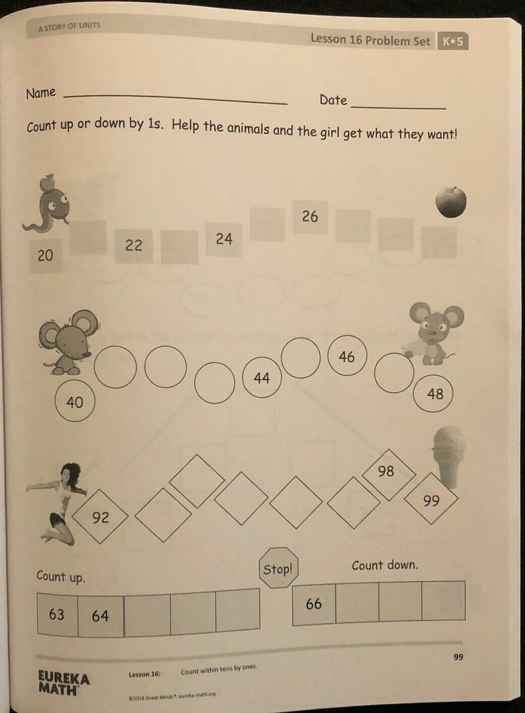 Kindergarten - EUREKA MATH - MODULE 5 & 6 (Student Workbook) (2018, Great Minds)