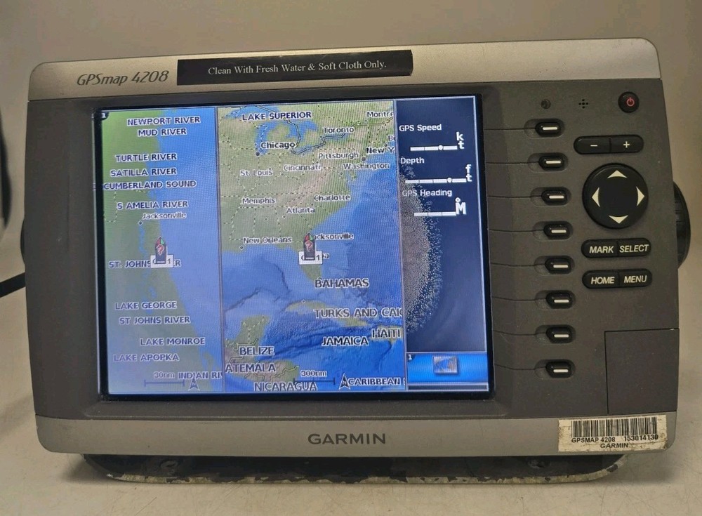 Garmin Gpsmap 4208 Chartplotter / Sonar Display Radar Fishfinder