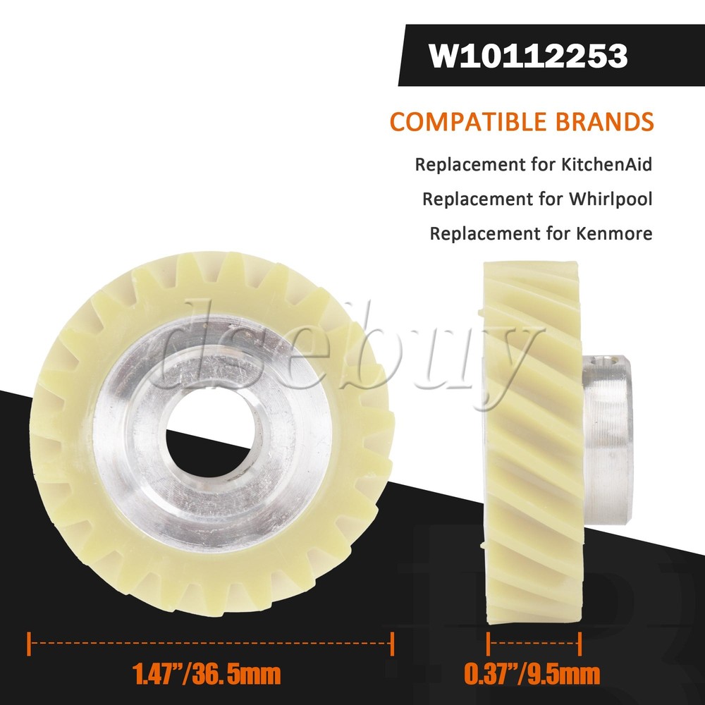 Mixer Worm Gear Replacement for KitchenAid Replacement for Whirlpool