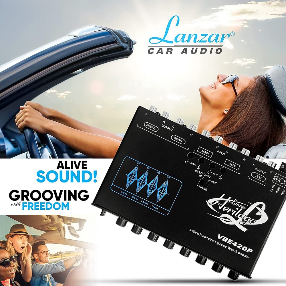 Lanzar VBE420P 4 Band Parametric Equalizer
