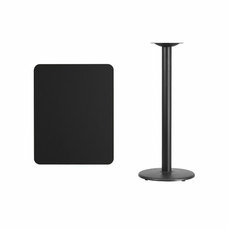 Bowery Hill 24" x 30" Restarant Bar Table in Black