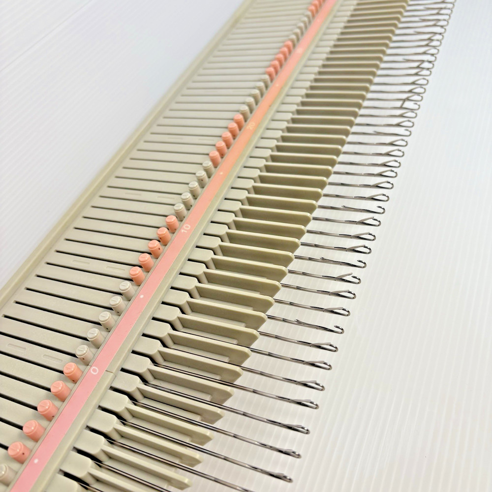 Silver Reed LK100 Knitting Machine White Color Tested Working
