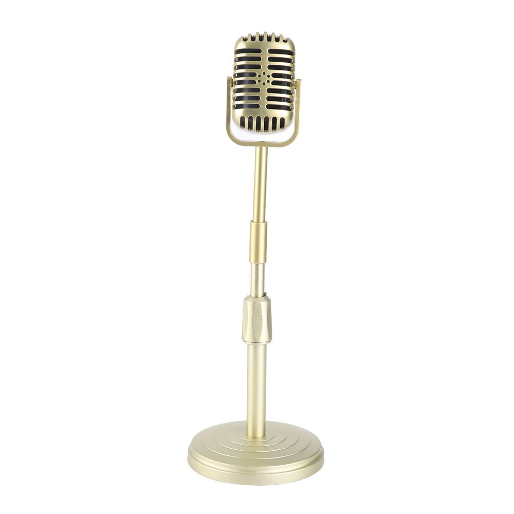 Simulation Old Fashioned Microphone Model with Stable Base and Support Rod Retro