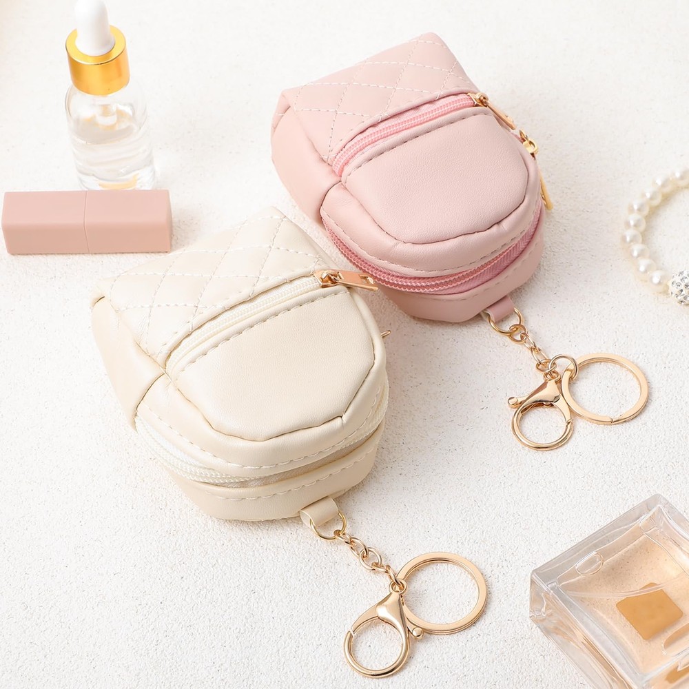 2Pcs Mini Backpack Cute Cosmetic Bag for Creative Pendant Keychain Key-chains...