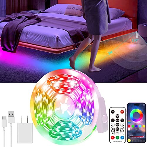 Motion Activated LED Light Strip Motion Sensor LED Light 16.4FT Multicolor