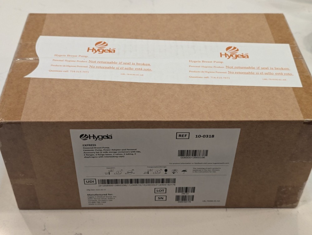 Hygeia Express Powered Breast Pump. White