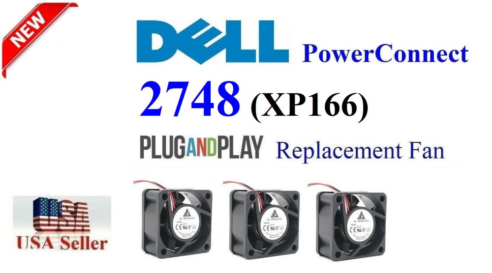 3x Replacement Fans for Dell PowerConnect 2748 (XP166)