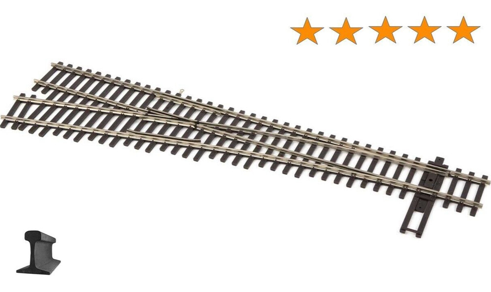 Walthers HO Scale ~ Code 83 Nickel Silver DCC Friendly #5 Turnout Left ~ 83015