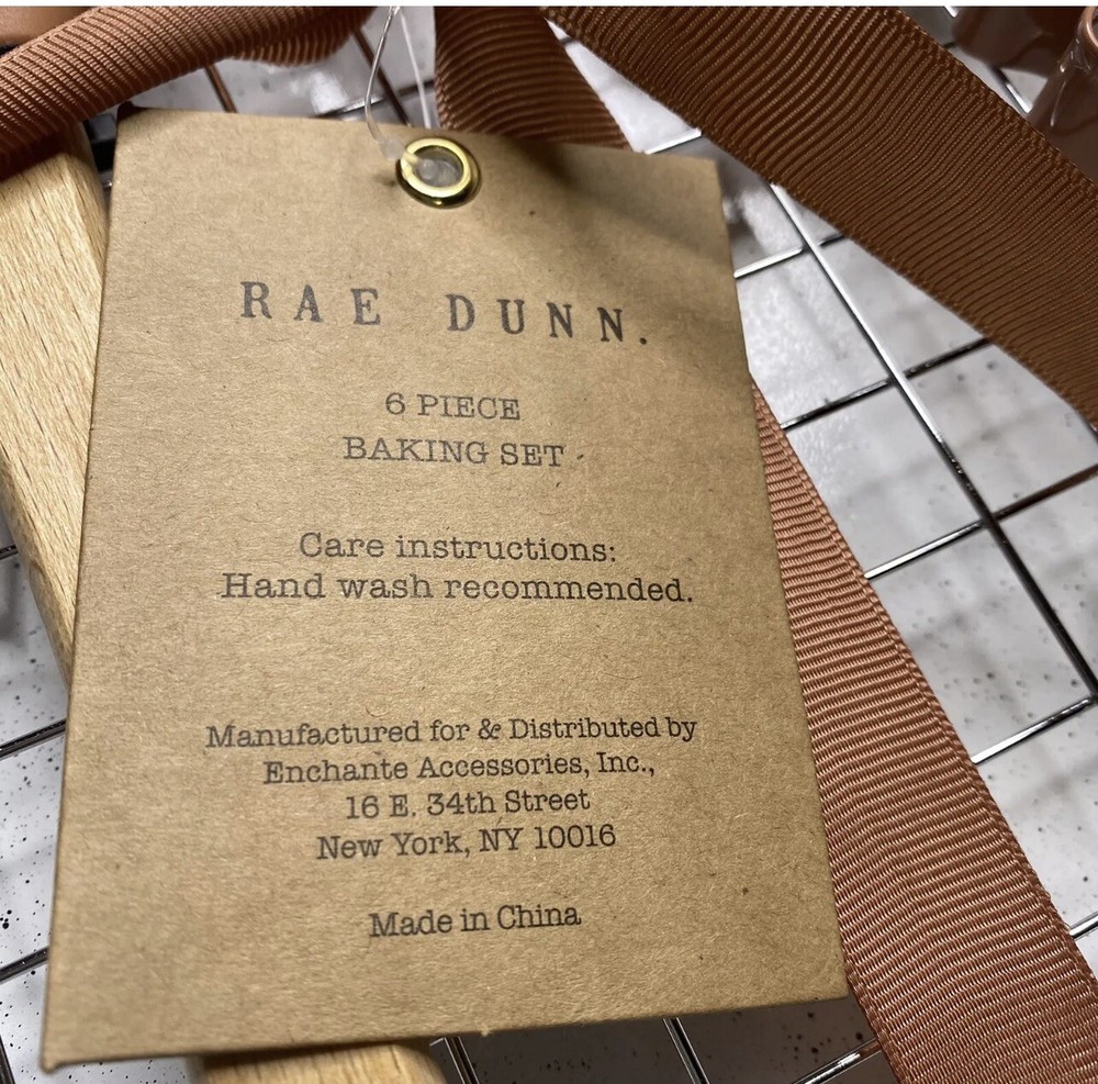 Rae Dunn White Cookie Sheet Grateful 6 Pc. Baking Set Cookie Cutter Spatula FALL