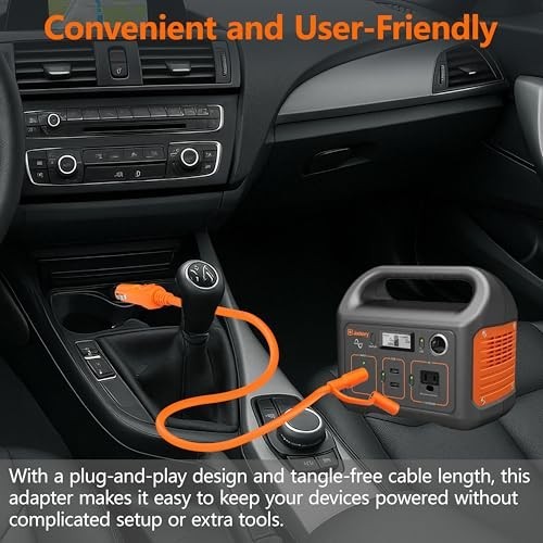 12V/24V Car Charging Cable for Portable Power Stations - 20FT, Compatible with E