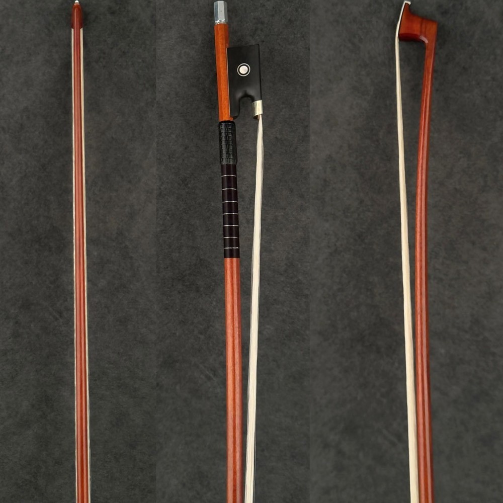 D. Peccatte Copy Master Pernambuco Violin Bow 4/4 Ebony Parisan eye Frog Silver