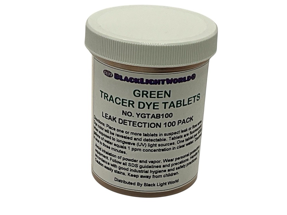 TRACER DYE  GREEN FLUORESCENT 100 TABLETS