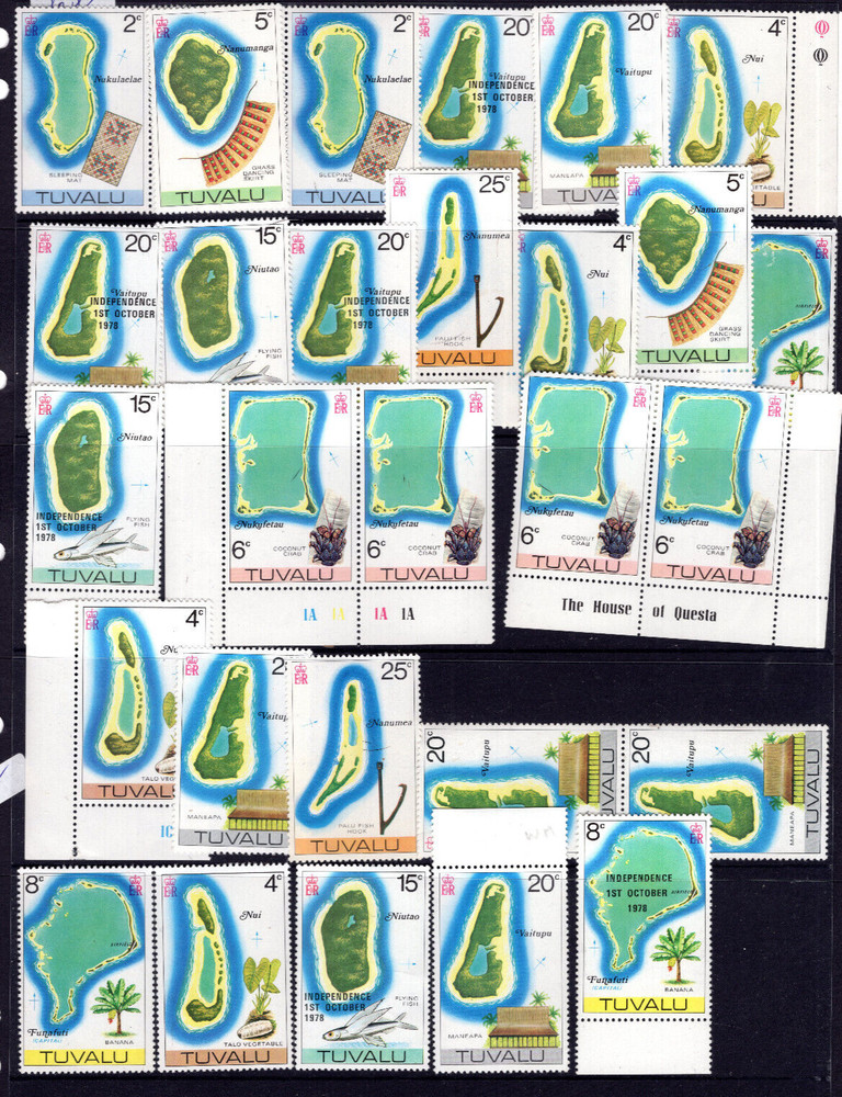 c. 1978 Tuvalu Polynesia Pacific Stamp Lot 3 MNH