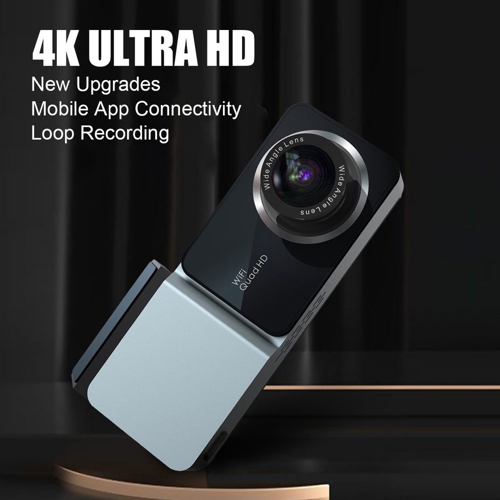 4K GPS Dash Cam Night Vision WiFi 170° Wide Angle Dashboard Camera w/APP Control