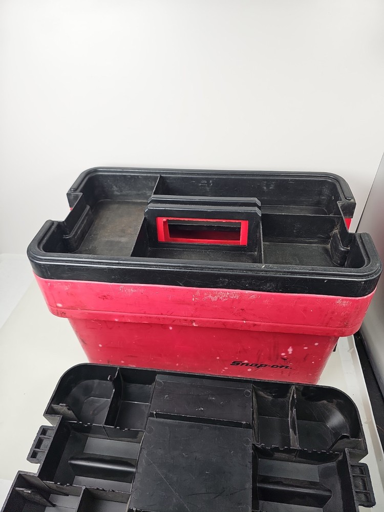 Snap-on Red Plastic Portable Multi Layer Tool Box Storage Chest Case KRW200
