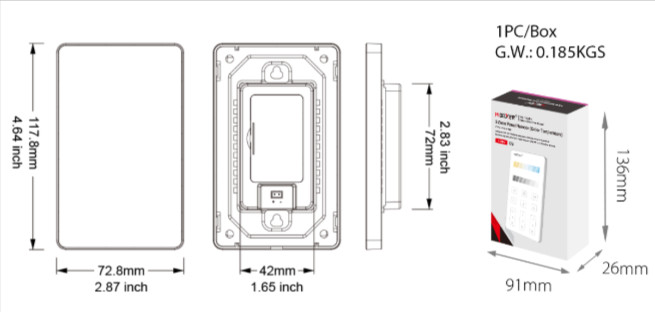 U2 - 3-Zone Panel Remote (Color Temperature)