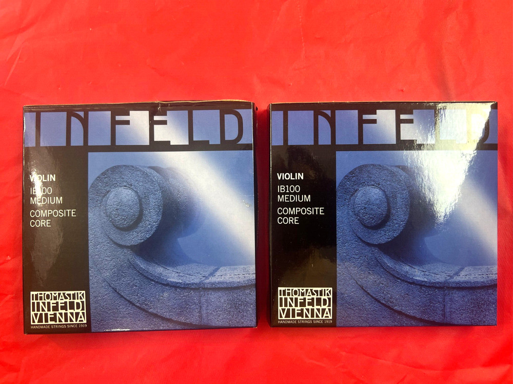 2 x 100% Authentic Thomastik Infeld BLUE Violin String  Set 4/4 Removable E Ball