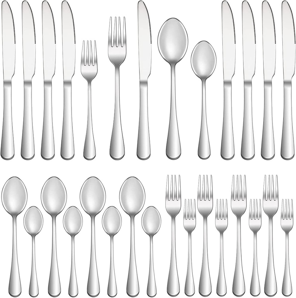 20 Piece Silverware Set Service for 4,Premium Stainless Steel Flatware Set,Mi...
