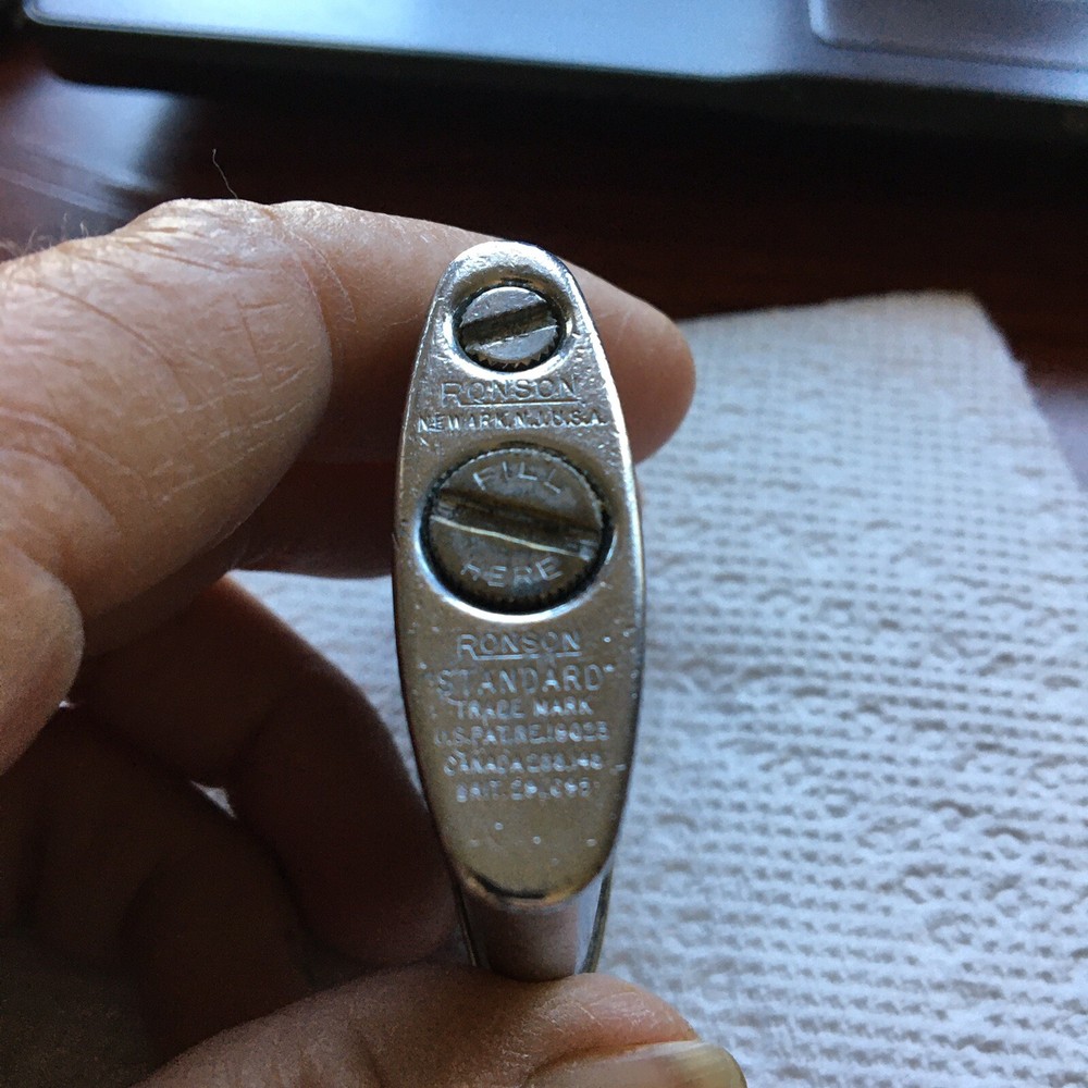Vintage Ronson "Standard" Etched Lighter with Engraving space
