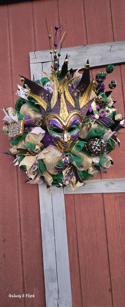 Mardi Gras Wreath