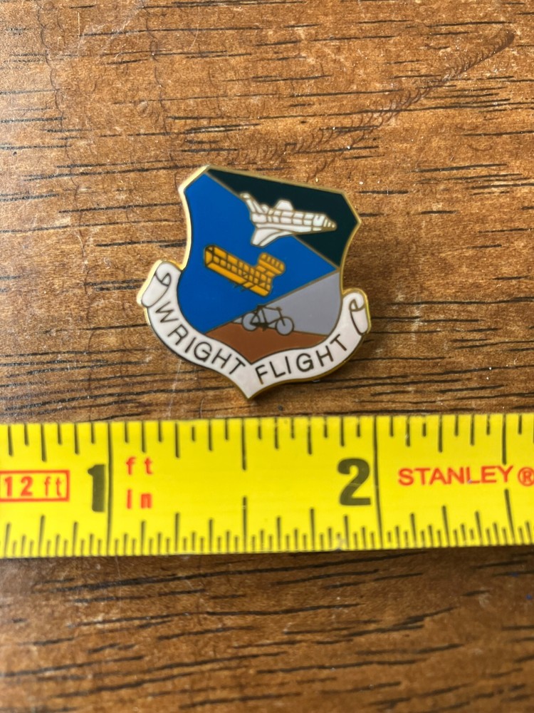WRIGHT FLIGHT LAPEL PIN BADGE 1 INCH Tall