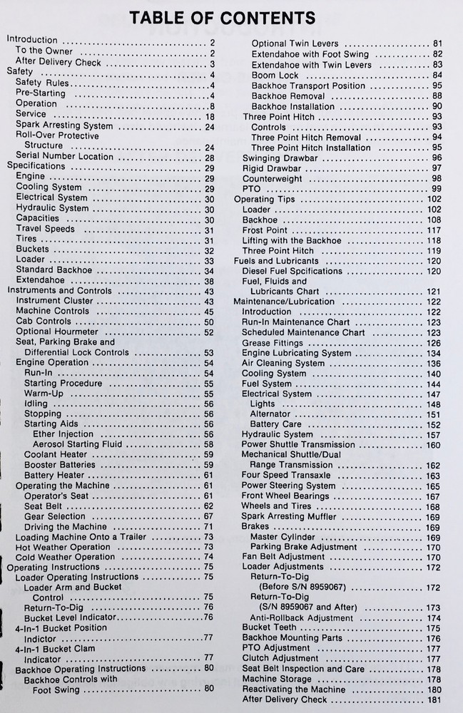 Case 580C Tractor Loader Backhoe Owners Operators Manual Coil Bound