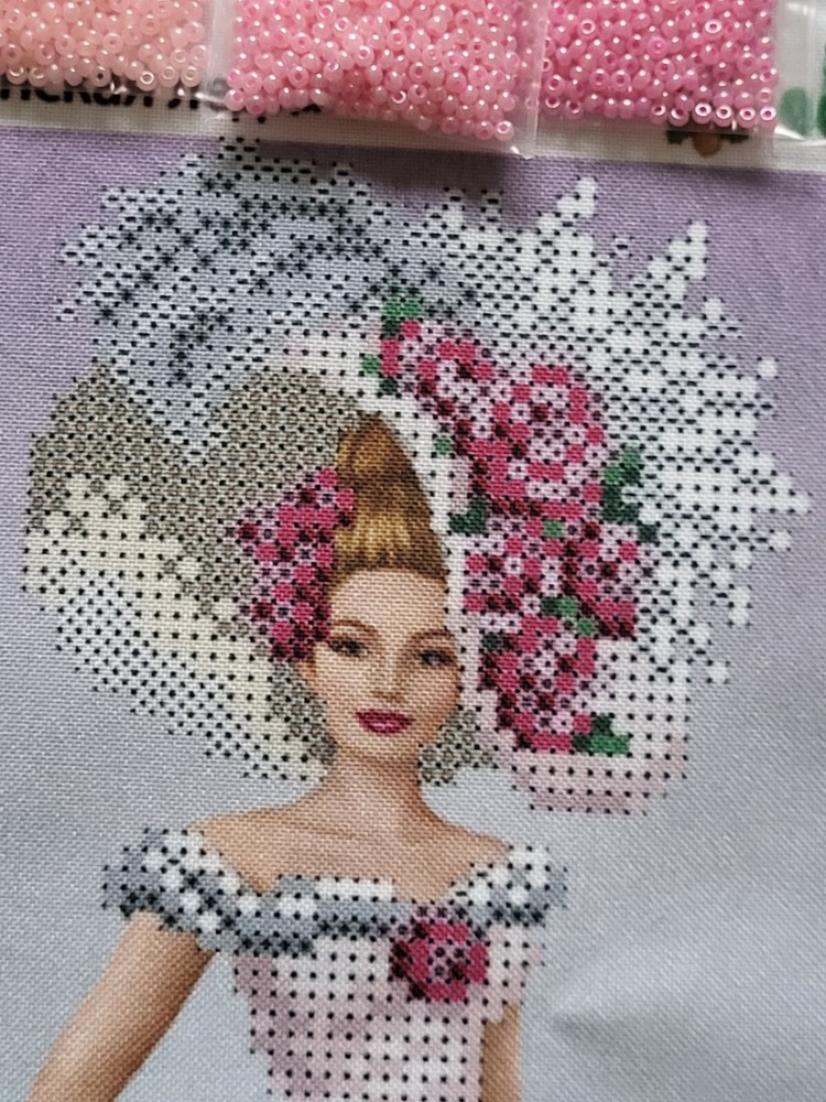 Bead Embroidery Kit Lady Beading Needlepoint Beads Stitching Queen