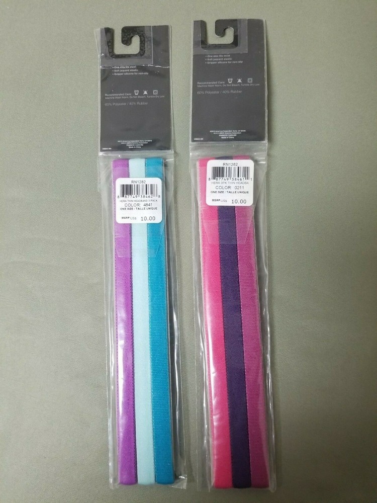 New Asics 3 Pk. Headbands.