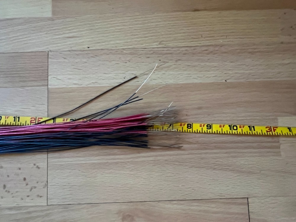 50 ~ 28" Pieces ~ 24 ga ~ Cloth Covered Solid Wire ~ Bell System ~ NEW