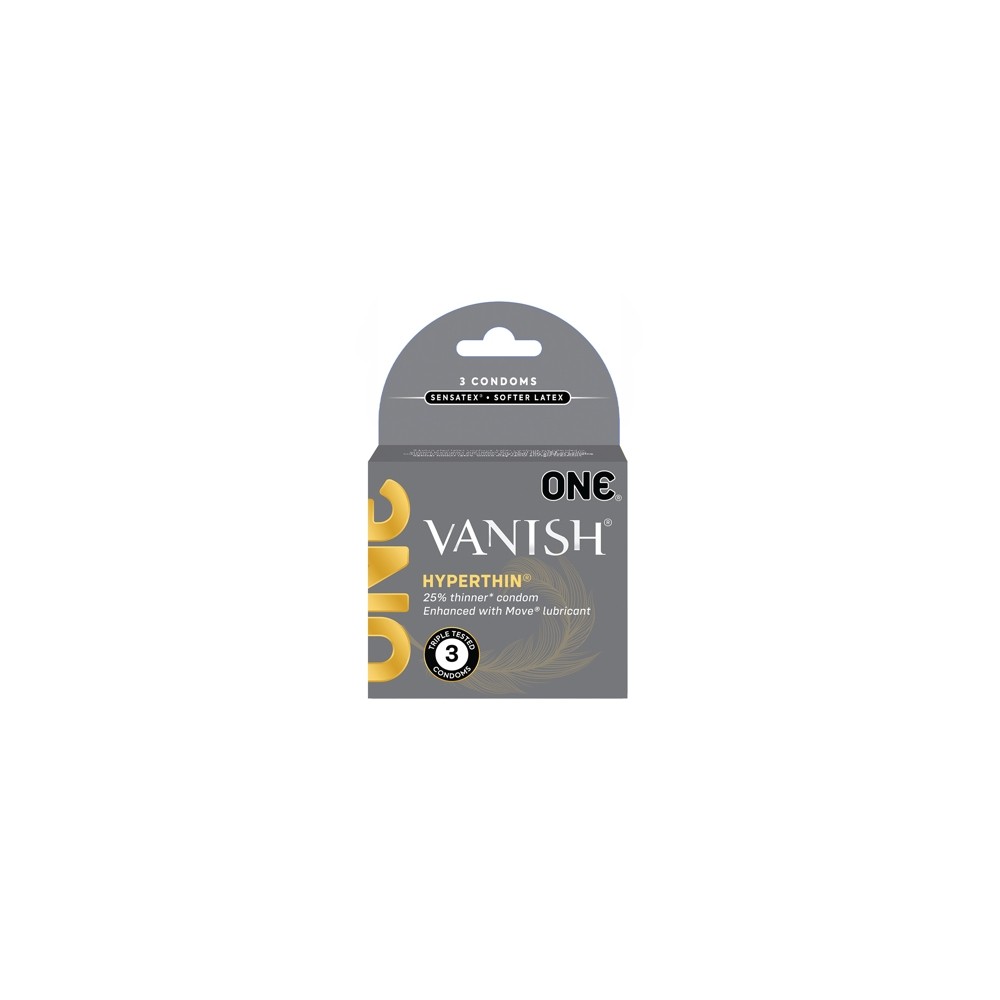 One Vanish Condoms - Premium Latex - 3 count