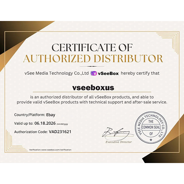 Vseebox Elite Ultra Android Streaming TV Box Authorized Distributor Same-Day