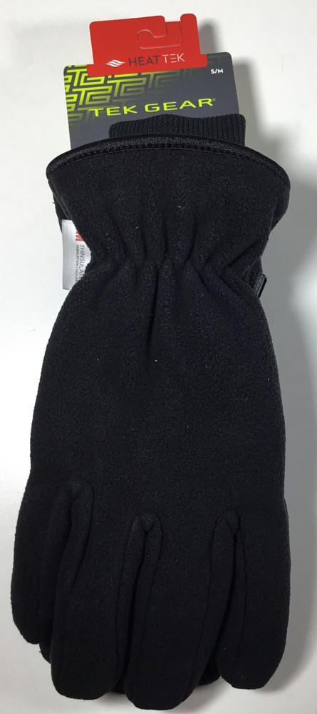 Tek Gear Heat Tek Microfleece Gloves Water Resist Touch Screen Compat NWT S/M