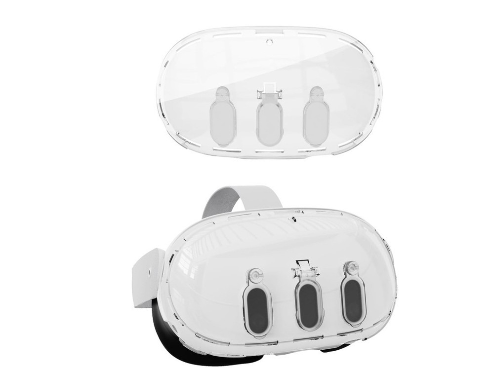 VR Headset Shell Protective Cover for Meta Quest 3 Transparent Protective Cover