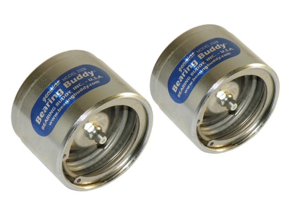 Genuine Bearing Buddy 2.328"- Chrome Trailer Wheel Hub Bearing Protector (PAIR)