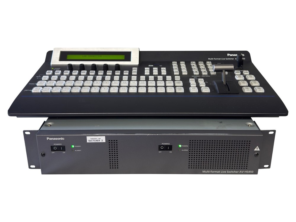 Panasonic AV‑HS450 Switcher + Control Panel + Dual PSU - Complete Broadcast Set