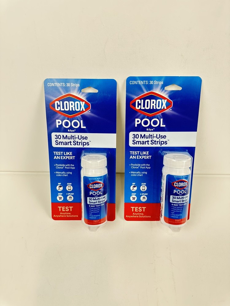 (2) Clorox Multi-Use Smart Strips Pool & Spa Water Test [60 Total strips]